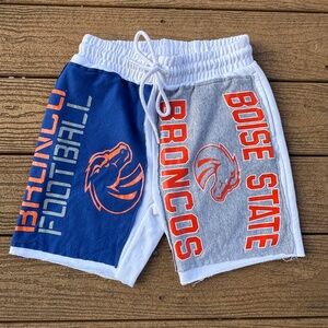 Boise State Custom Patchwork shorts small